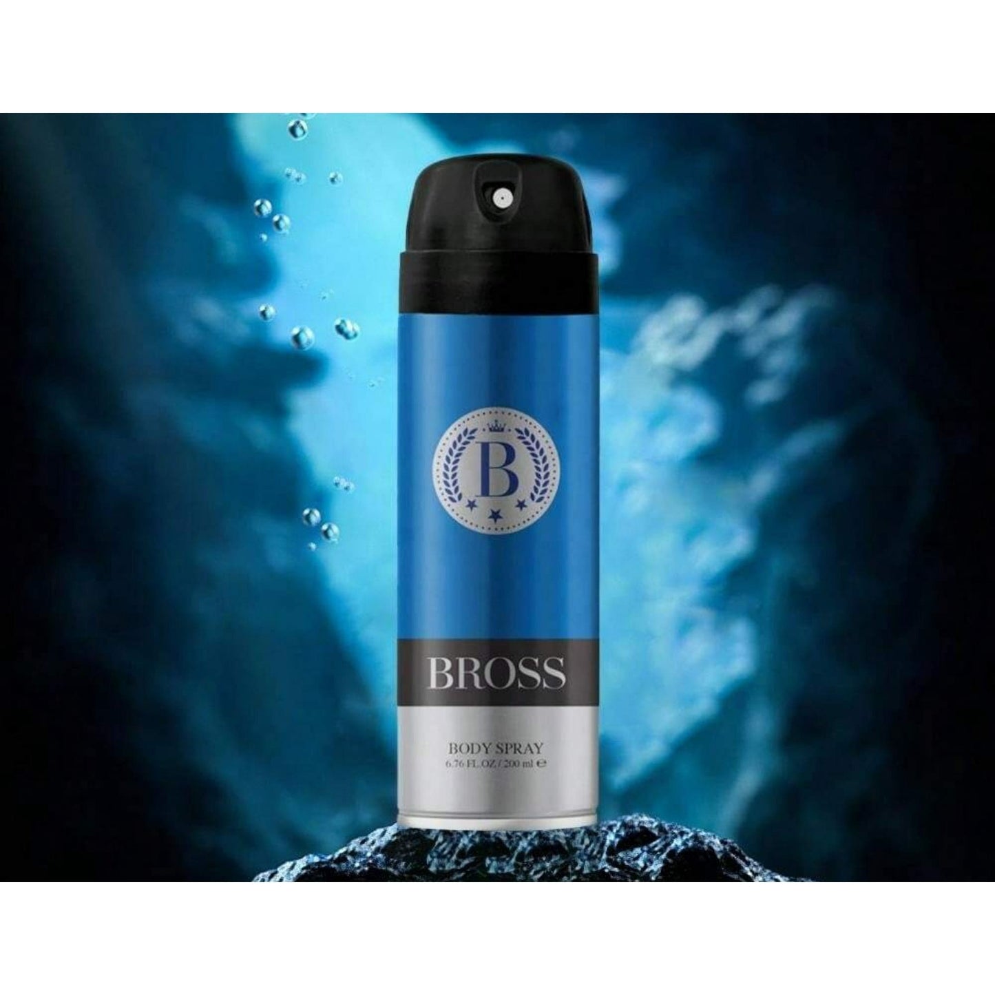 Men's Aerosol Cans 2pcs Set BROSS 6.8fl.oz/200ml Body Spray 6.8fl.oz/200ml Body Wash